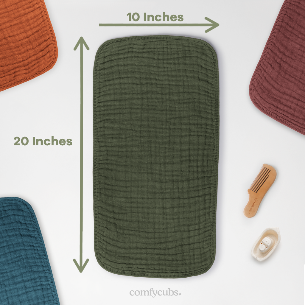 Muslin Burp Cloths, 6 Pack