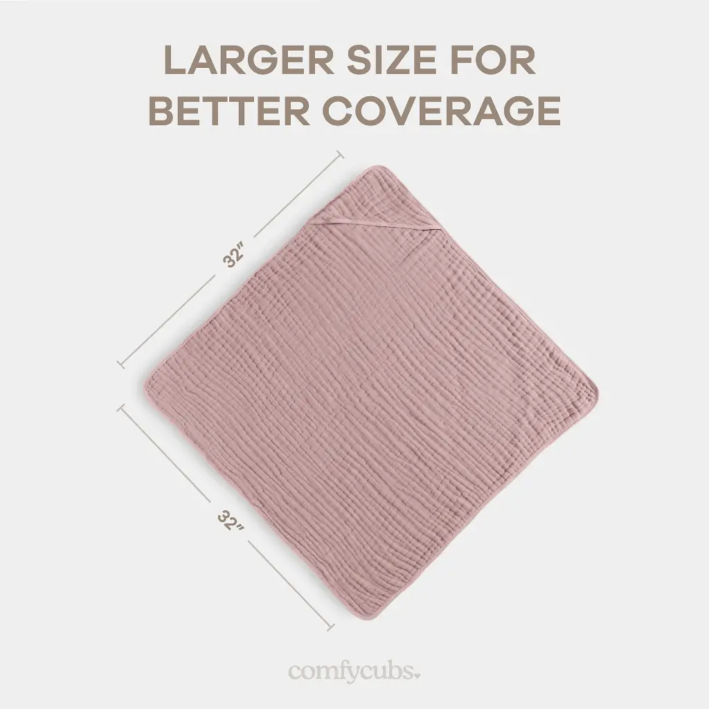 Toalla con Capucha de Muselina, Pack de 2