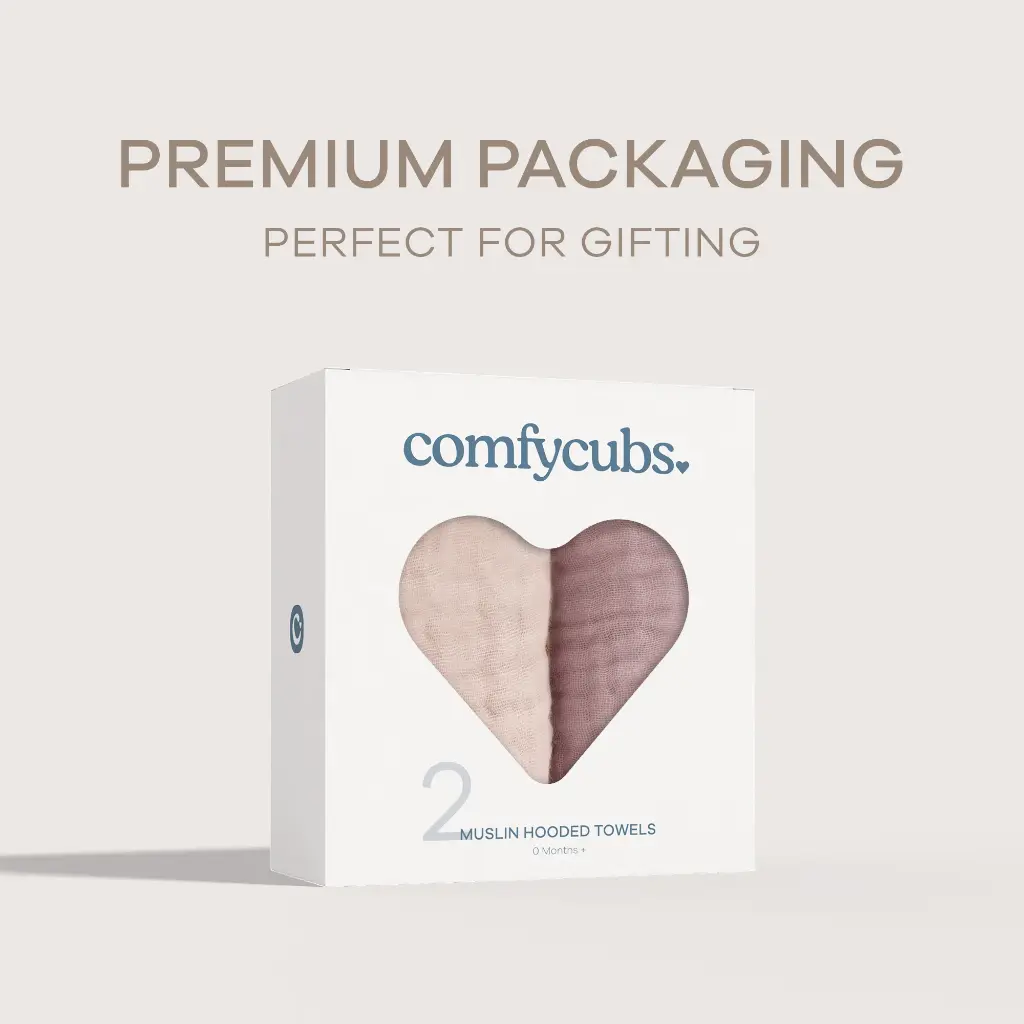 Toalla con Capucha de Muselina, Pack de 2