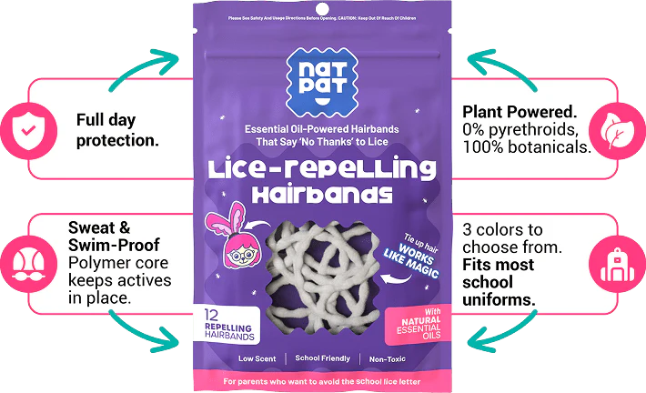Kids Lice Repelling Hairbands — Colas Repelentes de Piojos