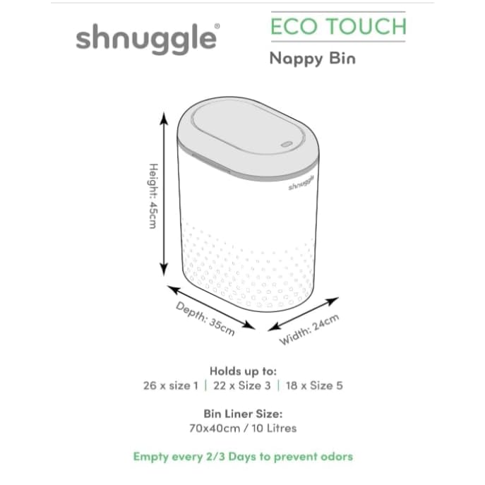 Basurero de Pañales Premium Eco Touch – Shnuggle