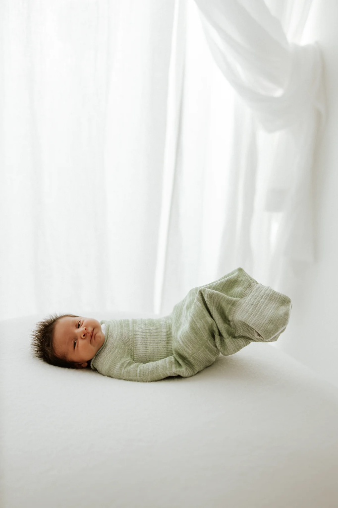 Saco de Dormir Envolvente de Bambú (Menta) – Swaddlelini