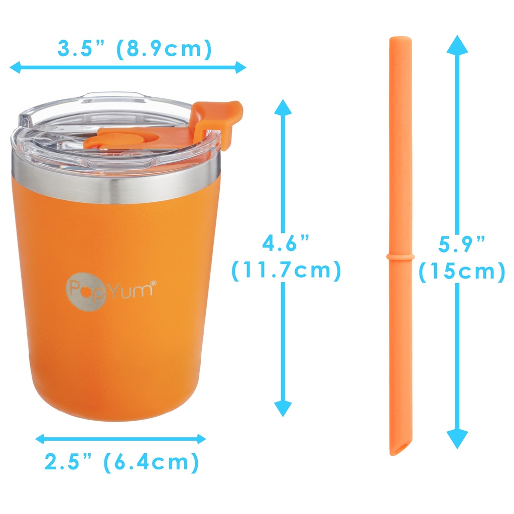 PopYum 9 oz Insulated Stainless Steel Kids 2 pack