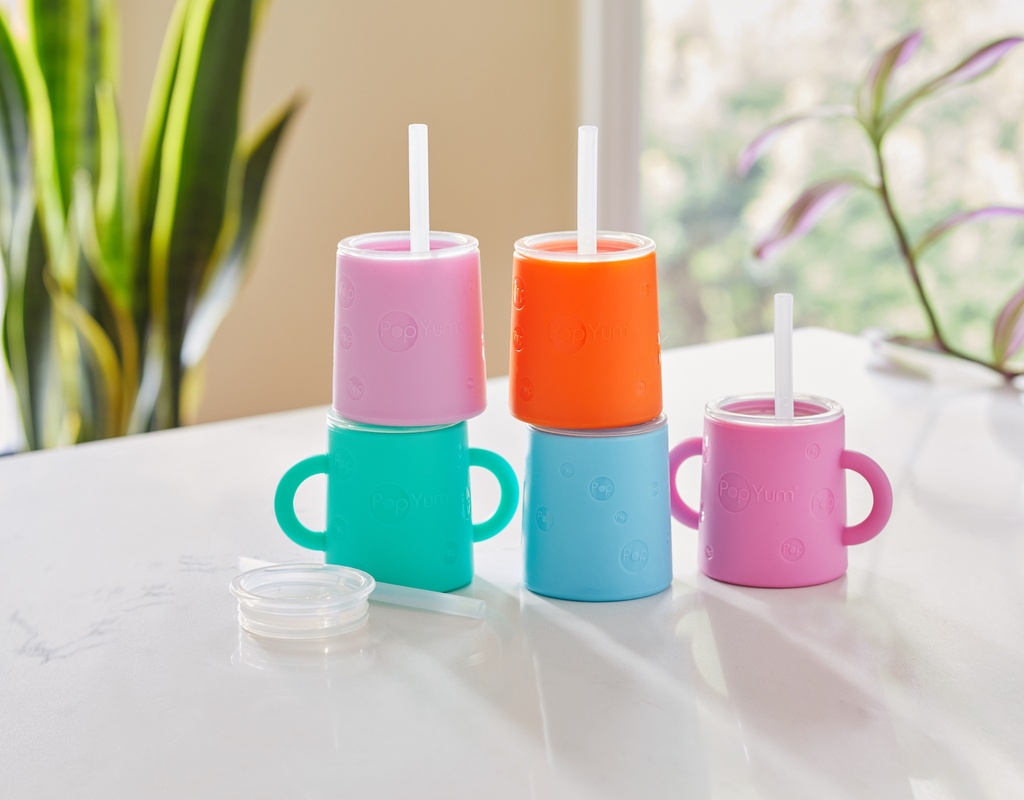 PopYum 5 oz Silicone Training Cup 2 Pack