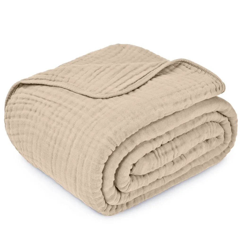 Muslin Blanket, Twin - Sand
