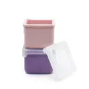 100% Silicone Snack Container - Pink + Purple