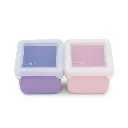 100% Silicone Snack Container - Pink + Purple