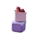 100% Silicone Snack Container - Pink + Purple