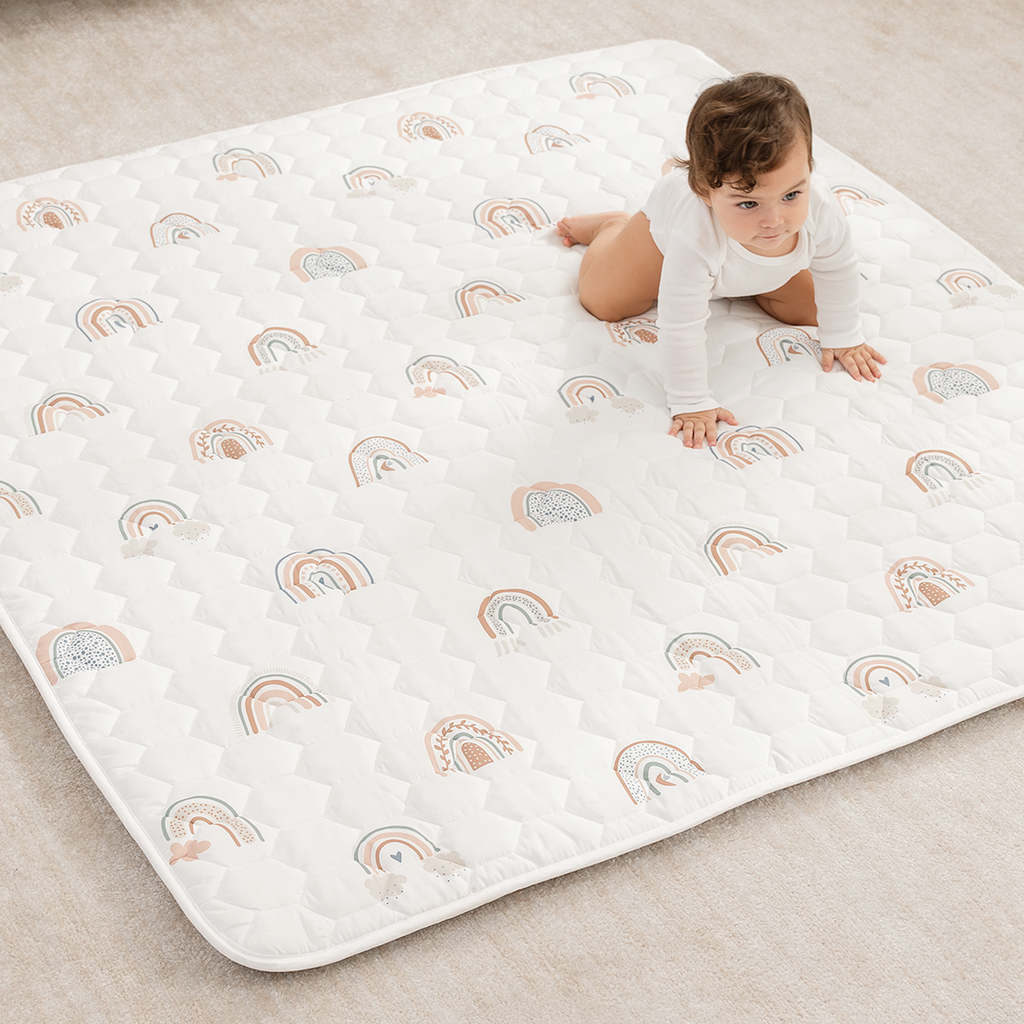 Play Mat, Square, 56" X 56"- Rainbow