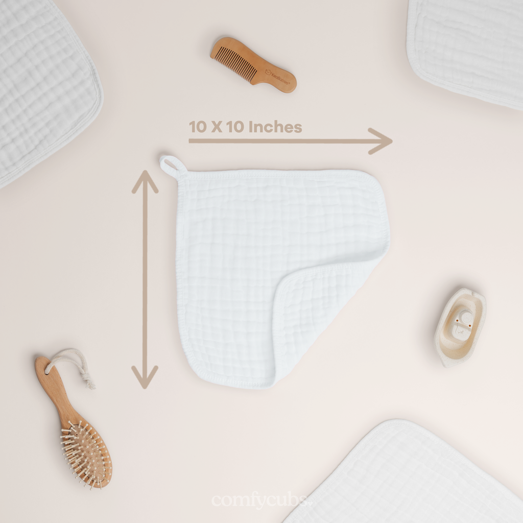 Muslin Washcloths, 6 Pack