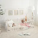 Kids House Gated Floor Bed - Twin 