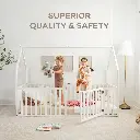 Kids House Gated Floor Bed - Twin 