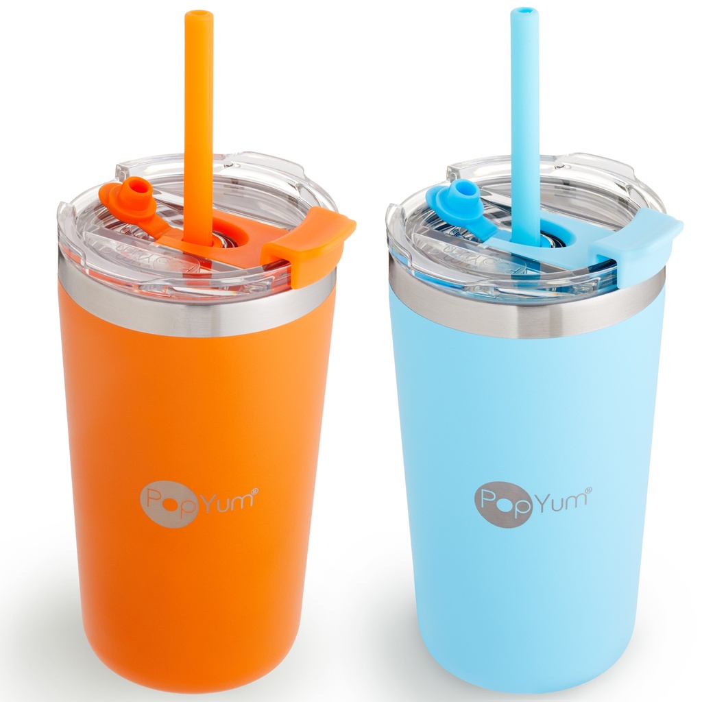Vaso Insulado de Acero Inoxidable PopYum 13oz | Pack de 2