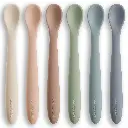 Silicone Baby Feeding Spoon, 6 Pieces, Neutral Pack