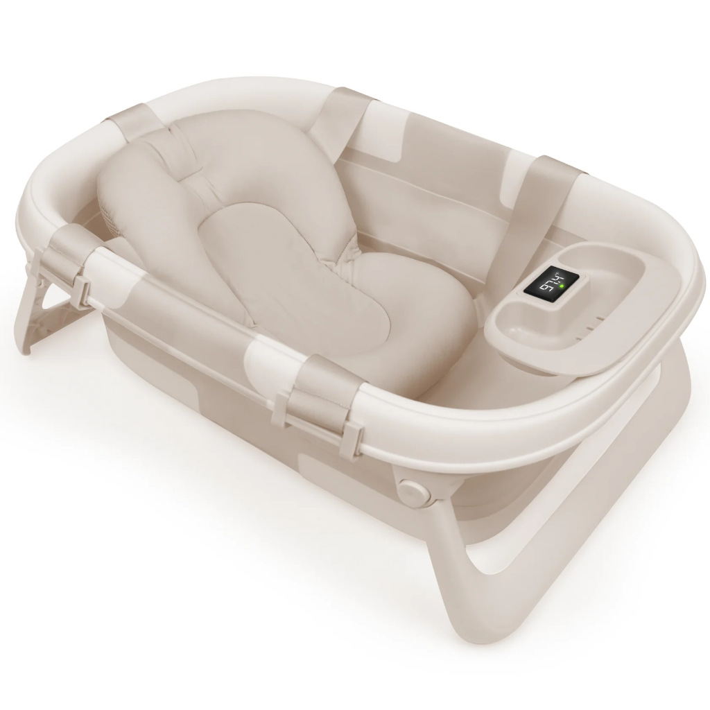 Bañera Plegable de 3 Etapas con Termometro