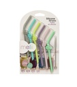 Pajillas de Silicona, Pack de 6 con Cepillo de Limpieza