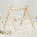 Gimnasio de Juego para Bebé de Madera Natural