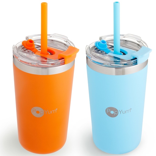 Vaso Insulado de Acero Inoxidable PopYum 13oz | Pack de 2