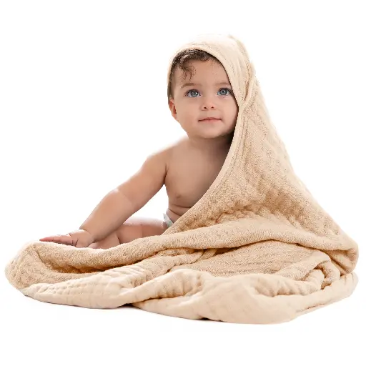 Toalla con Capucha de Muselina, Pack de 1