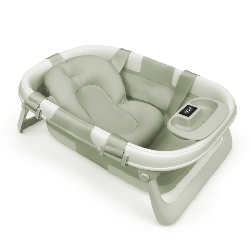 Bañera Plegable de 3 Etapas con Termometro