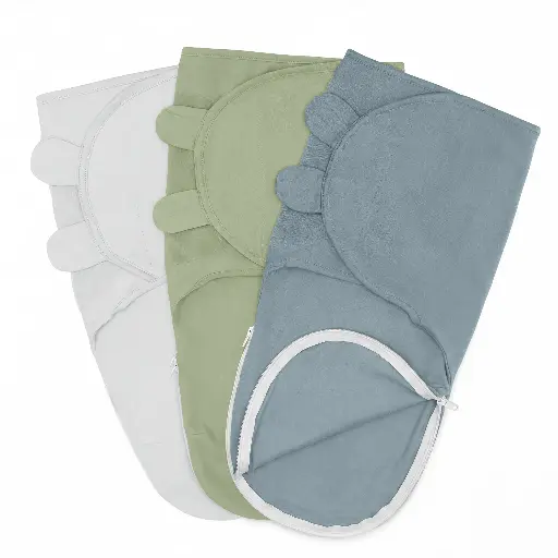 Easy Swaddle con Zipper, Pack de 3 (Talla S/M — 0 a 3 meses)
